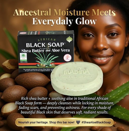 African Black Soap with Shea Butter & Aloe Vera